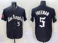 Los Angeles Dodgers #5 Freddie Freeman Black Mexico 2025 LA Gothic Style With Fernando Patch Vapor Premier Limited Stitched Baseball Jersey
