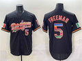Los Angeles Dodgers #5 Freddie Freeman Black Mexico Cool Base Stitched Baseball Jersey