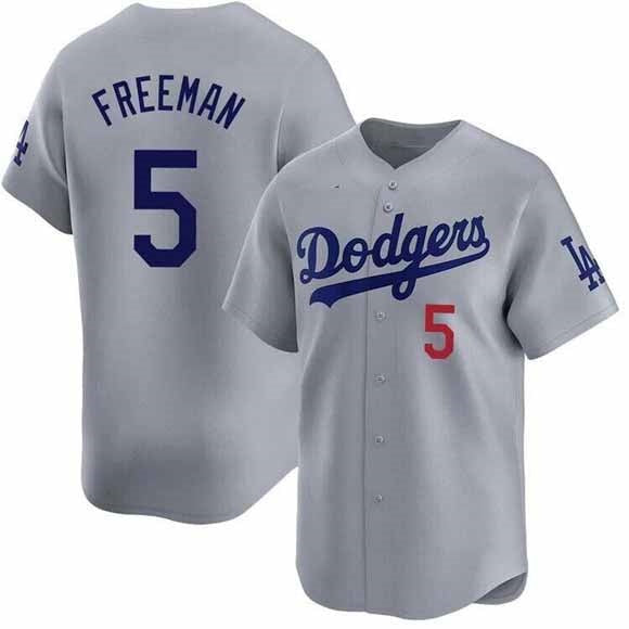 Los Angeles Dodgers #5 Freddie Freeman Gray 2025 Limited Stitched Baseball Jersey
