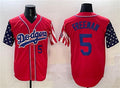Los Angeles Dodgers #5 Freddie Freeman Red Limited Stitched Baseball Jersey