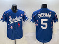 Los Angeles Dodgers #5 Freddie Freeman Royal 2025 Tokyo Series Limited Stitched Baseball Jersey