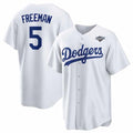 Los Angeles Dodgers #5 Freddie Freeman White 2025 World Series Home Cool Base Stitched Baseball Jersey