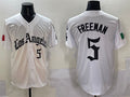 Los Angeles Dodgers #5 Freddie Freeman White Mexico 2025 LA Gothic Style With Fernando Patch Vapor Premier Limited Stitched Baseball Jersey