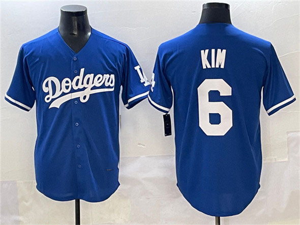 Los Angeles Dodgers #6 Hyeseong Kim Royal Cool Base Stitched Baseball Jersey