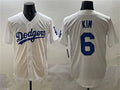 Los Angeles Dodgers #6 Hyeseong Kim White Cool Base Stitched Baseball Jersey