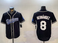 Los Angeles Dodgers #8 Enrique Hern¨¢ndez Black Cool Base Stitched Baseball Jersey