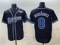 Los Angeles Dodgers #8 Enrique Hern¡§¡éndez Black Fashion 2025 World Series Cool Base Stitched Baseball Jersey