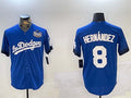 Los Angeles Dodgers #8 Enrique Hern¨¢ndez Royal 2024 World Series City Connect Cool Base Stitched Baseball Jersey