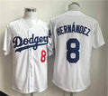 Los Angeles Dodgers #8 Enrique Hernandez WhiteLimited Stitched Baseball Jersey