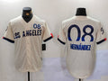 Los Angeles Dodgers #8 Kik¨¦ Hern¨¢ndez Cream 2024 City Connect Limited Stitched Baseball Jersey
