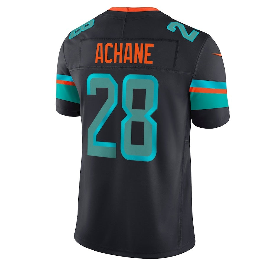 M.Dolphins #28 De¡¯Von Achane 2025 Rivalries Collection Limited Jersey  - Pitch Blue Stitched American Football Jersey