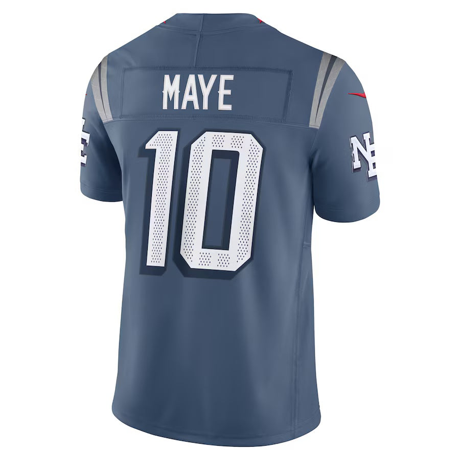 NE.Patriots #10 Drake Maye 2025 Rivalries Collection Limited Jersey  - Storm Blue Stitched American Football Jersey