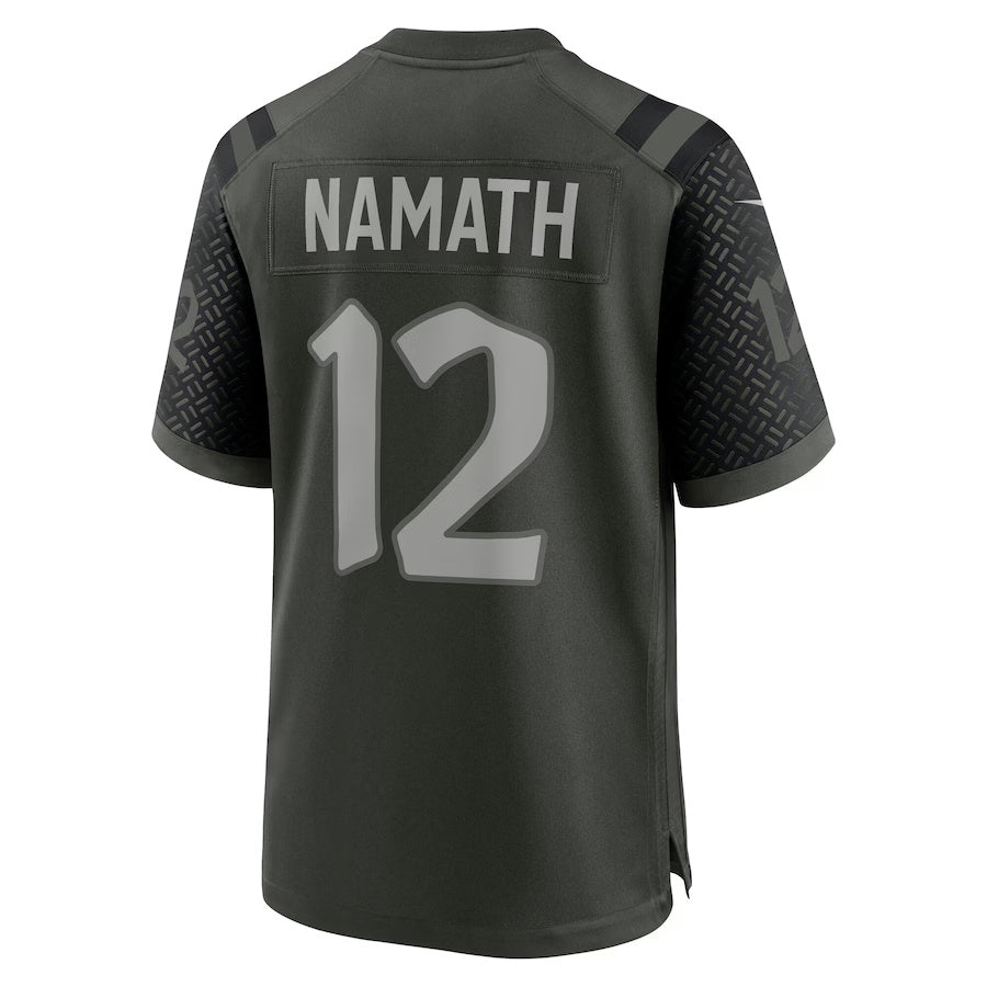 NY.Jets #12 Joe Namath 2025 Rivalries Collection Retired Player Game Jersey  - Gotham Green Stitched American Football Jersey