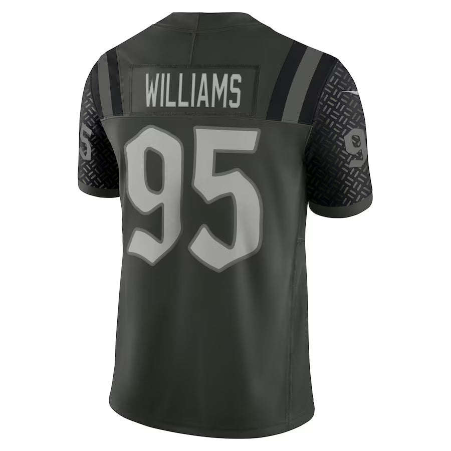 NY.Jets #95 Quinnen Williams 2025 Rivalries Collection Limited Jersey  - Gotham Green Stitched American Football Jersey