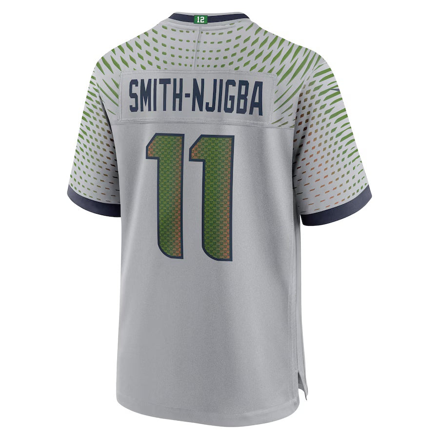 S.Seahawks #11 Jaxon Smith-Njigba 2025 Rivalries Collection Game Jersey  - Wolf Gray Stitched American Football Jersey
