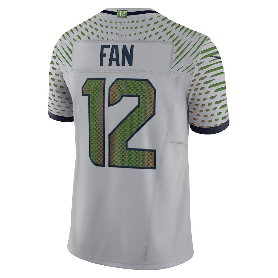 S.Seahawks #12s 2025 Rivalries Collection Limited Jersey  - Wolf Gray Stitched American Football Jersey
