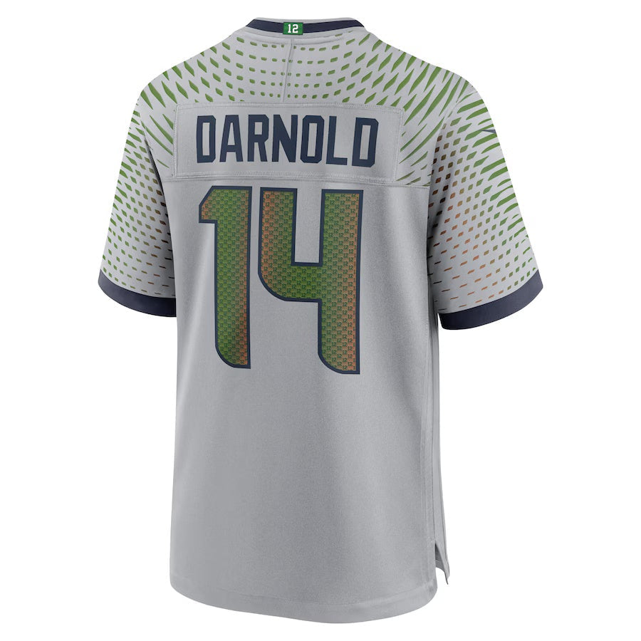 S.Seahawks #14 Sam Darnold 2025 Rivalries Collection Game Jersey  - Wolf Gray Stitched American Football Jersey