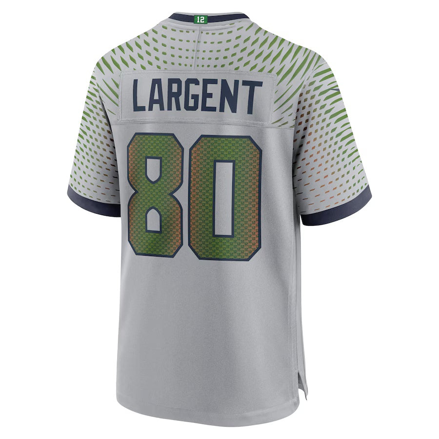 S.Seahawks #80 Steve Largent 2025 Rivalries Collection Retired Player Game Jersey  - Wolf Gray Stitched American Football Jersey
