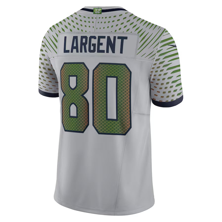 S.Seahawks #80 Steve Largent 2025 Rivalries Collection Retired Player Limited Jersey  - Wolf Gray Stitched American Football Jersey