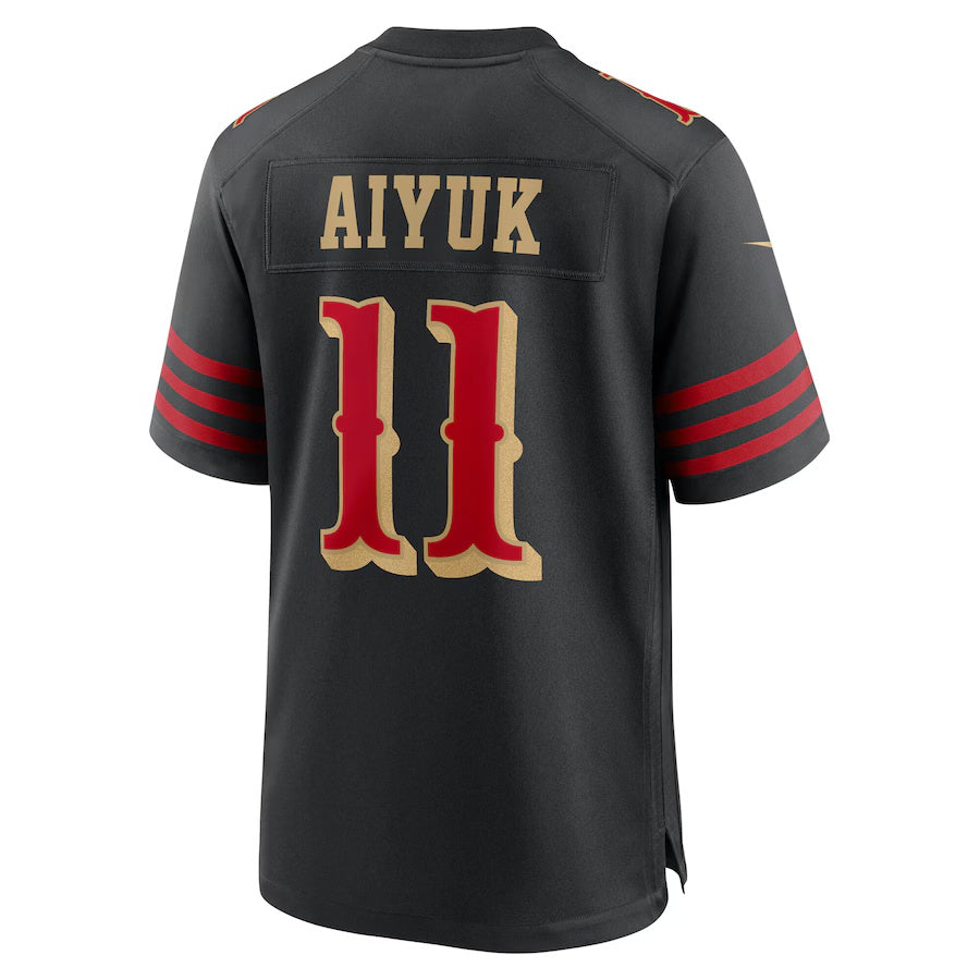 SF.49ers #11 Brandon Aiyuk 2025 Rivalries Collection Game Jersey  - Black Stitched American Football Jersey