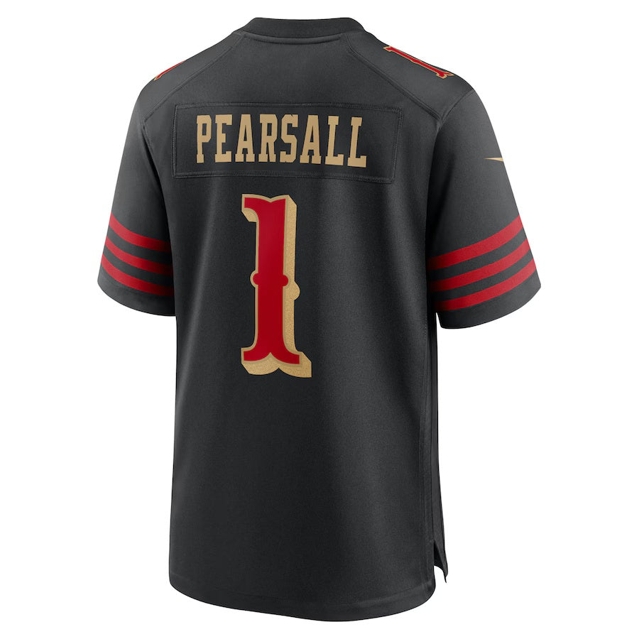 SF.49ers #1 Ricky Pearsall 2025 Rivalries Collection Game Jersey  - Black Stitched American Football Jersey