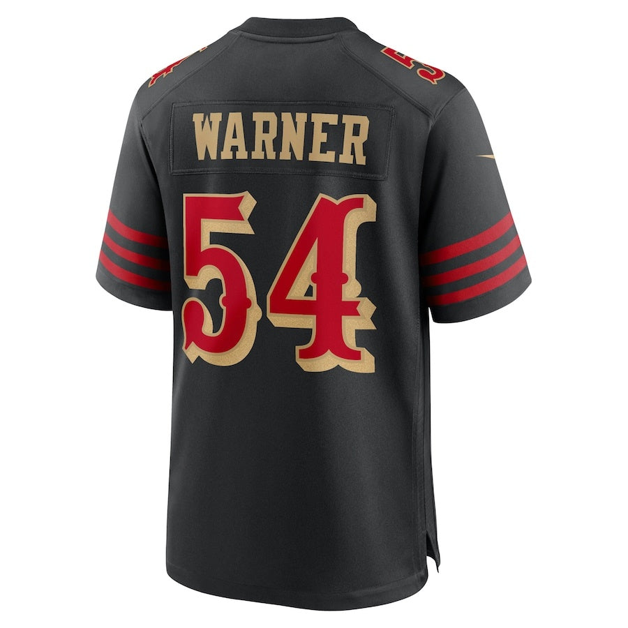 SF.49ers #54 Fred Warner 2025 Rivalries Collection Game Jersey  - Black Stitched American Football Jersey