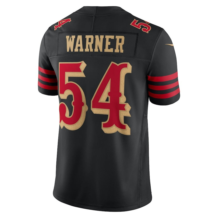 SF.49ers #54 Fred Warner 2025 Rivalries Collection Limited Jersey  - Black Stitched American Football Jersey