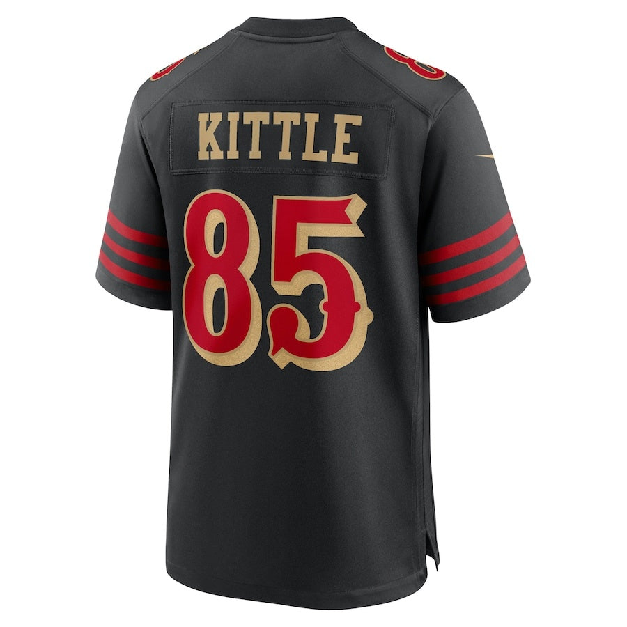 SF.49ers #85 George Kittle 2025 Rivalries Collection Game Jersey  - Black Stitched American Football Jersey