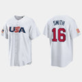 #16 WILL SMITH LOS ANGELES DODGERS 2023 WORLD BASEBALL CLASSIC USA REPLICA JERSEY ¡§C WHITE Stitches Baseball Jerseys
