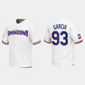 #93 YIMI GARCIA DOMINICAN REPUBLIC BASEBALL 2023 WORLD BASEBALL CLASSIC REPLICA JERSEY ¡§C WHITE Stitches Baseball Jerseys